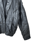 2in1 Vintage Black Leather Convertible Jacket & Vest (Removable Sleeves) - Funkify