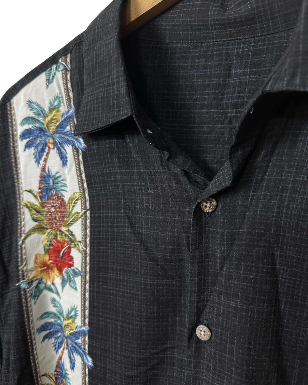 Vintage 90s Tropical Panel Print Shirt 2XL