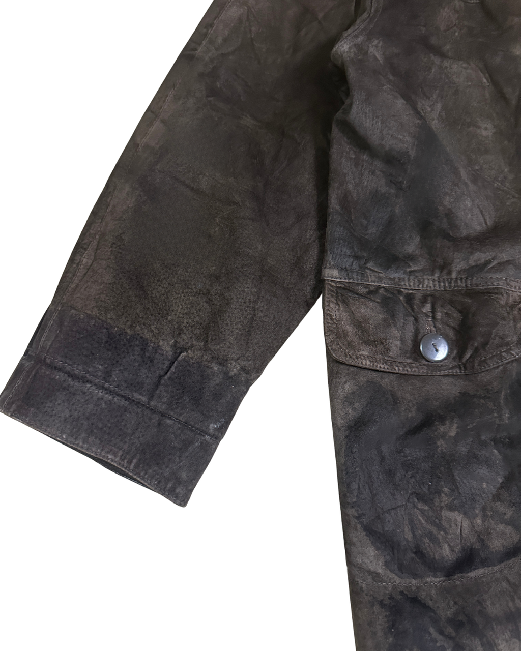 Vintage Genuine Suede Leather Brown Jacket XL