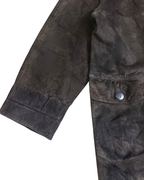 Vintage Genuine Suede Leather Brown Jacket XL
