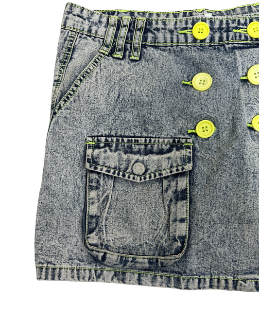 Vintage Y2K Hoso Place Denim Mini Skirt