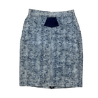 Vintage 80s Acid Wash Denim Pencil Skirt
