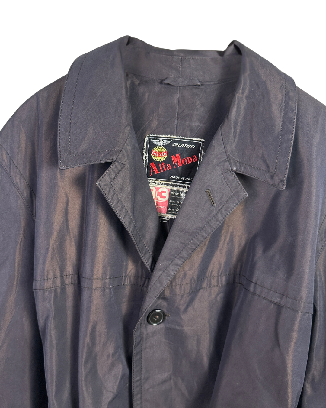 Vintage Alta Moda Belted Oversized Trench Coat - Made in Italy