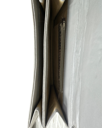 Two-Tone Python Embossed Crossbody Bag