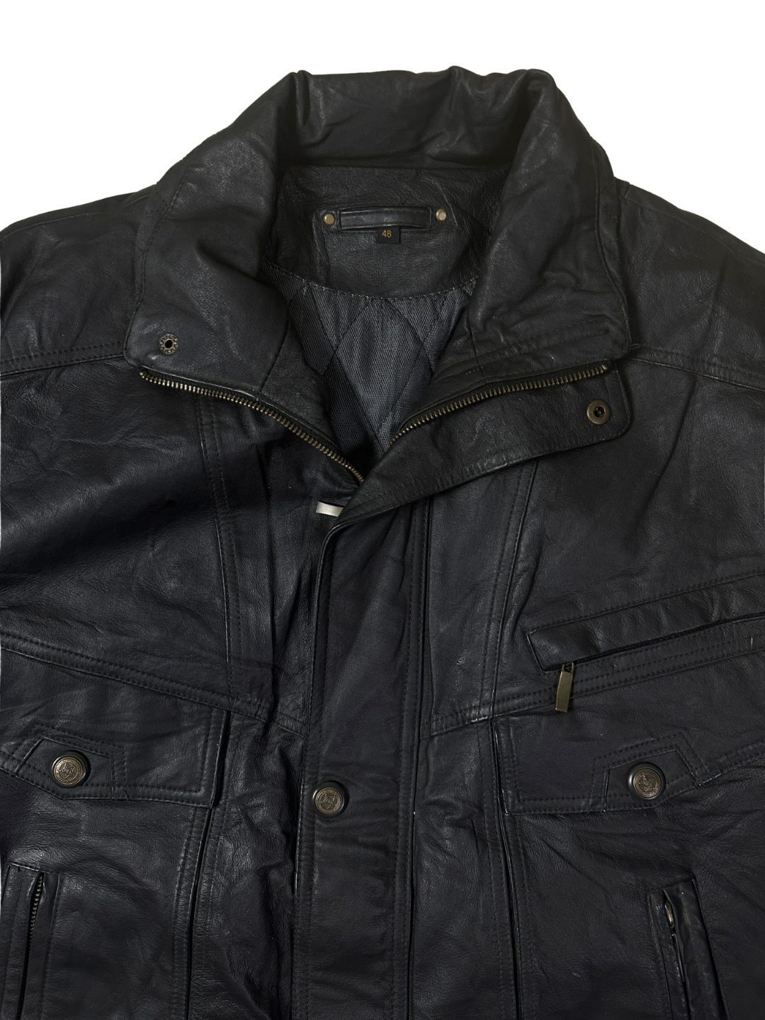 Vintage 80s/90s 2in1 Genuine Lambskin Leather Vest / Jacket with Detachable Sleeves