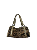 Vintage Y2K Rhinestone Leopard Print Shoulder Bag