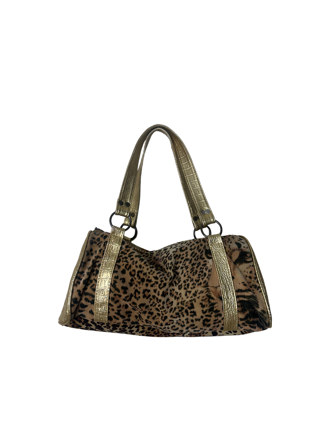Vintage Y2K Rhinestone Leopard Print Shoulder Bag