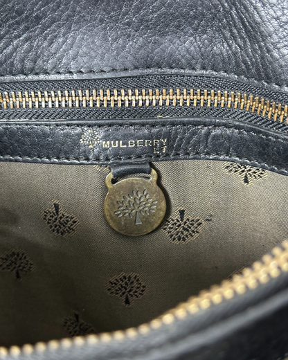 RARE Vintage Luxury Mulberry Roxanne Black Leather Shoulder Bag