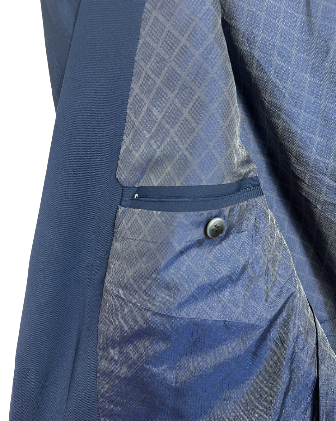 Vintage Blue Full Suit with Patterned Lining