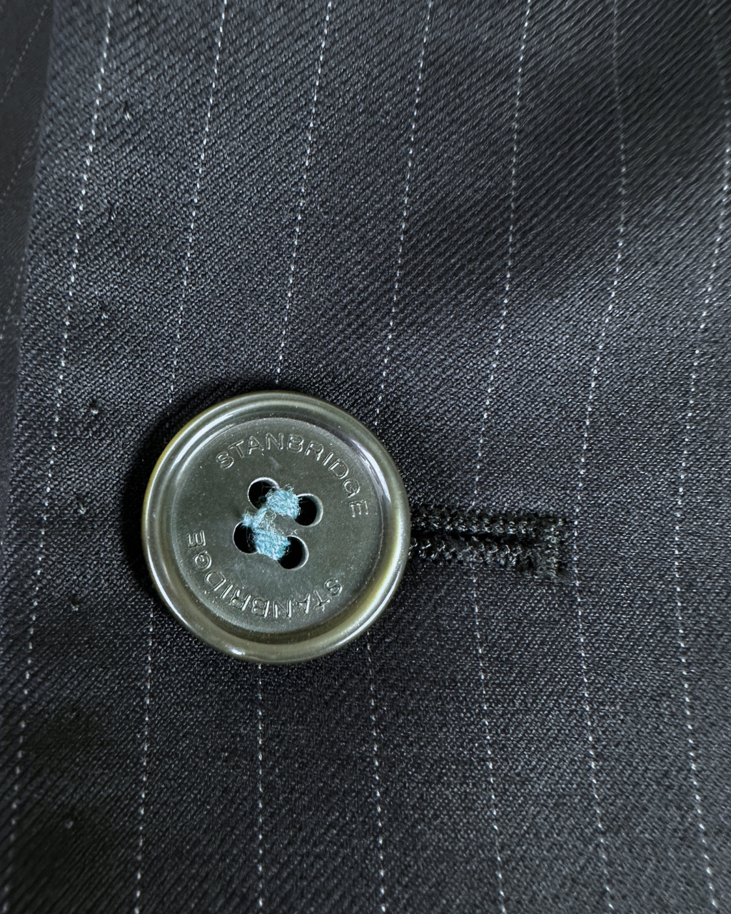 StanBridge Wool Pinstripe Navy Slimfit Blazer - EU 50