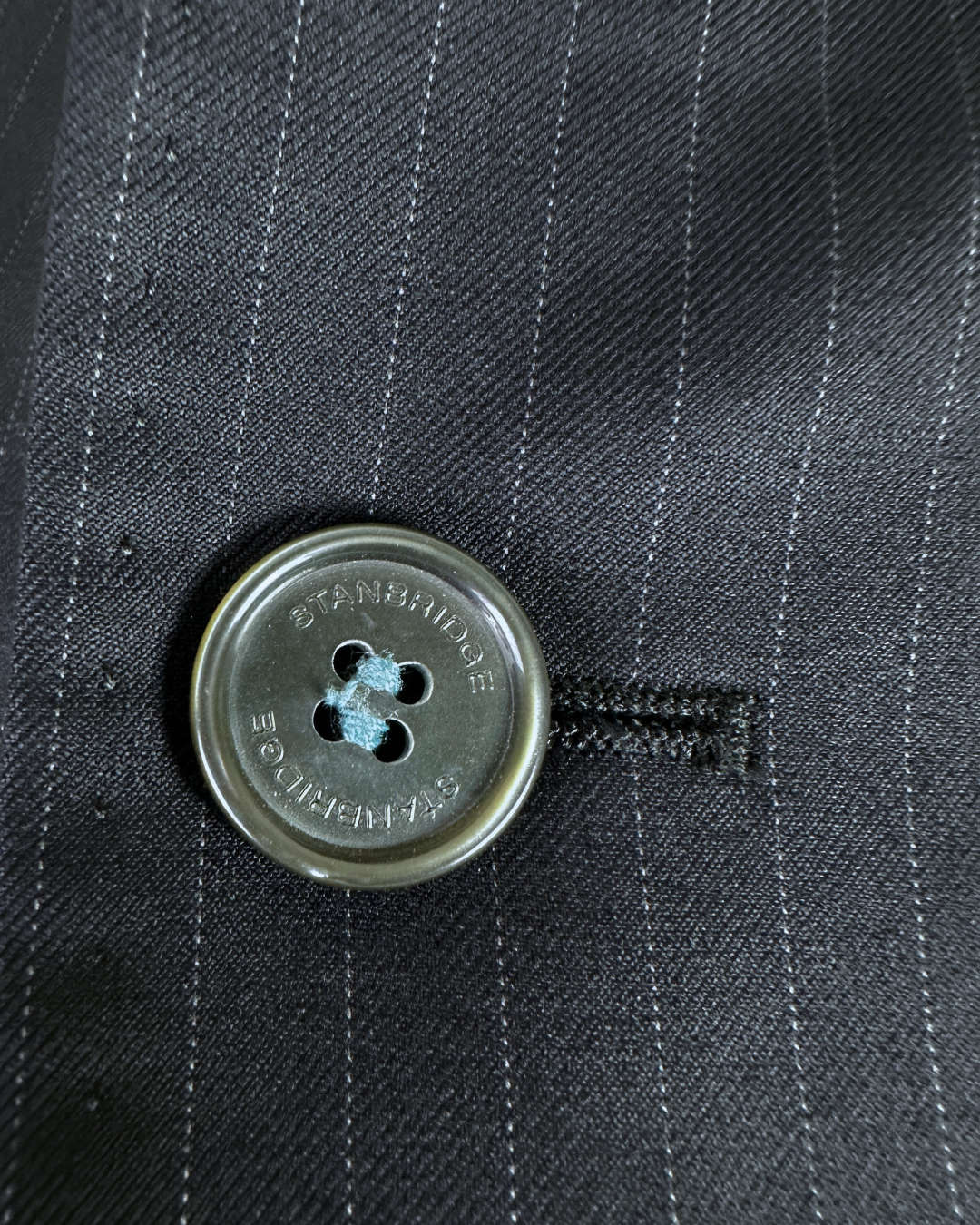 StanBridge Wool Pinstripe Navy Slimfit Blazer - EU 50