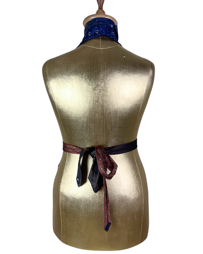 Handmade Upcycled Tie Vest Top and Choker