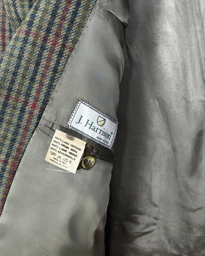 Vintage J. Harrison Checkered Wool Blazer - Made in Italy