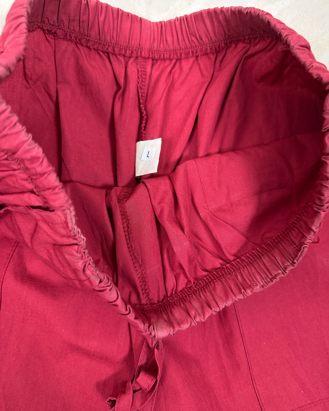 Red Cropped Track Pants