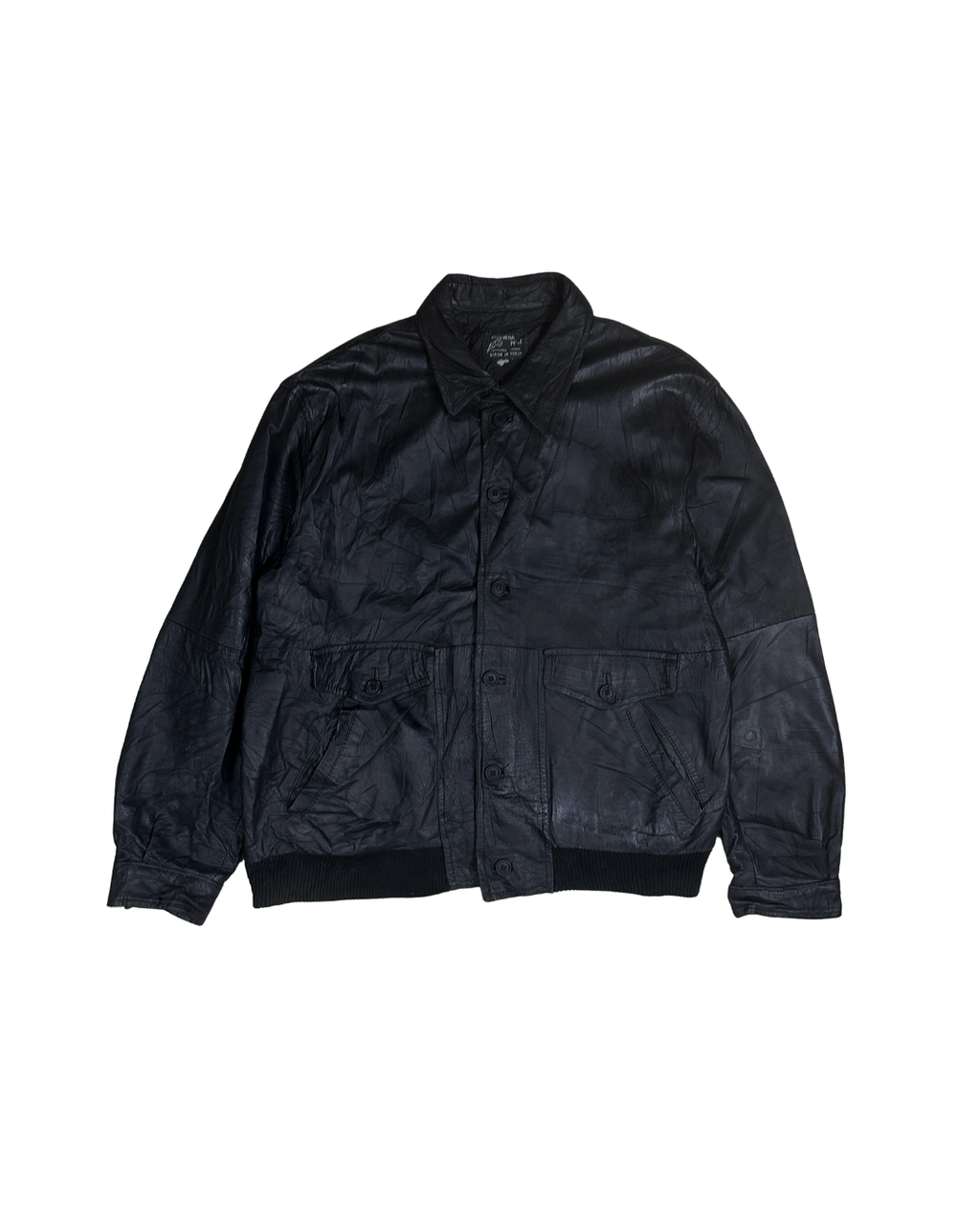 Vintage Genuine Leather Jacket Large