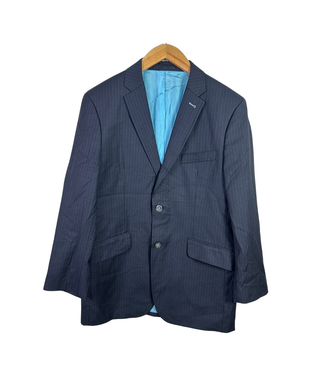 StanBridge Wool Pinstripe Navy Slimfit Blazer - EU 50