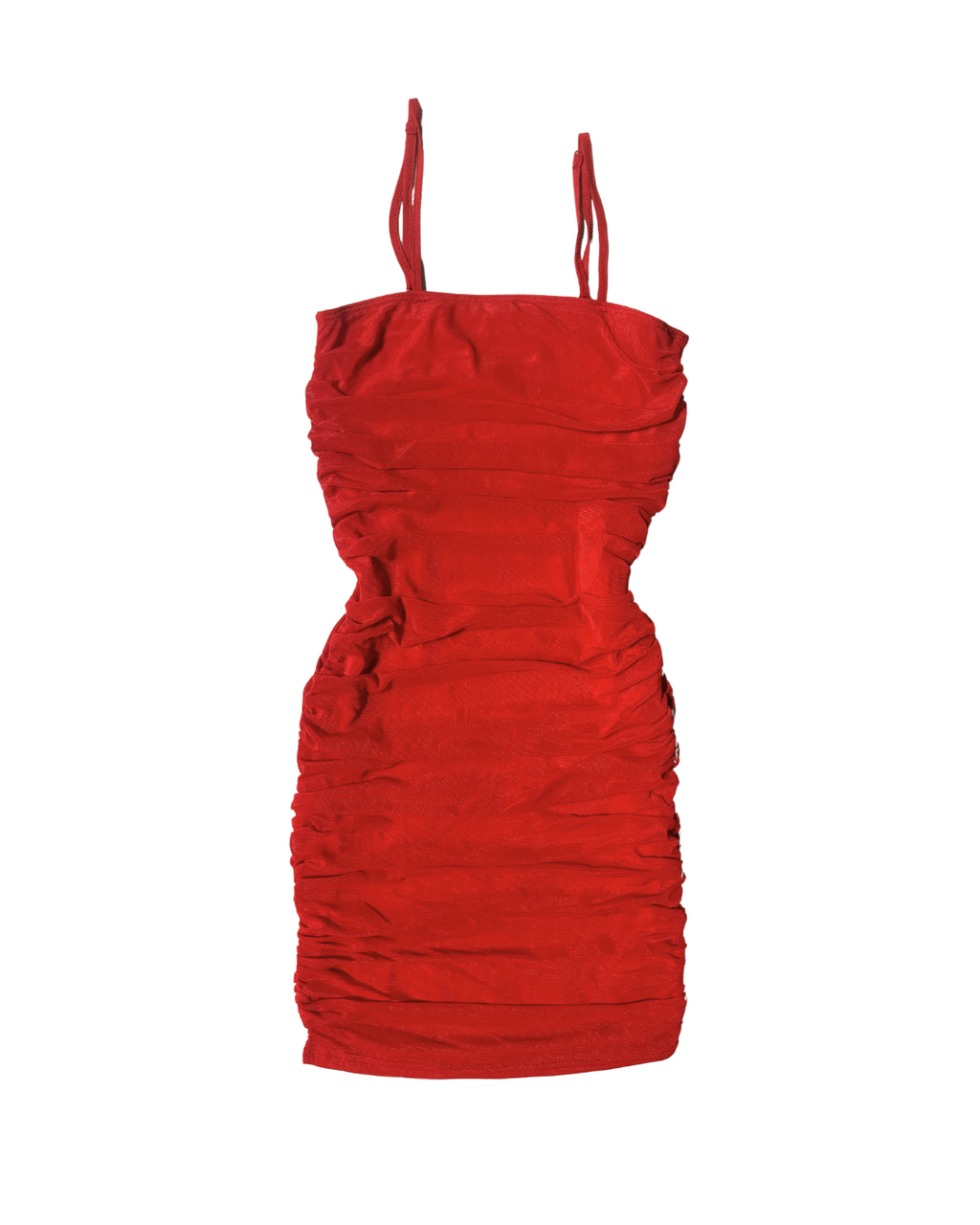 Red Ruched Dress