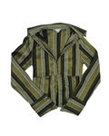 Y2K Striped Fish Hook Closure Women's Fitted shirt
