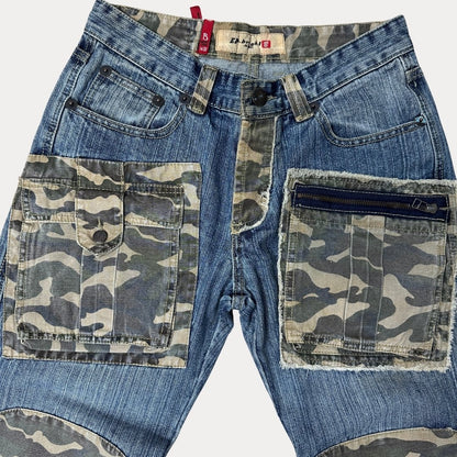 EP-bright Camo Denim Men's Jeans 30