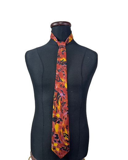 Silver City Leopard Print Necktie 9 cm