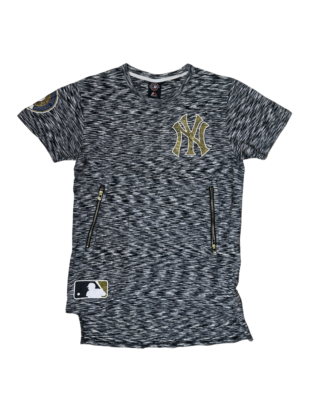 Majestic New York Yankees Space Dye Zipper T-Shirt