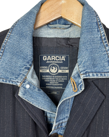 Garcia Jeanswear Hybrid Blazer with Denim Insert