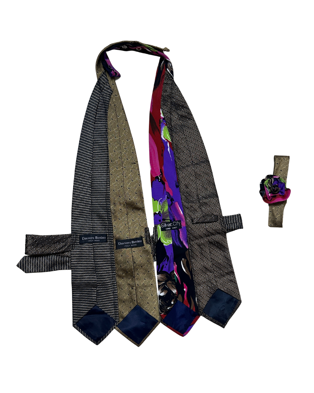 Handmade Upcycled Tie Vest Top with Choker
