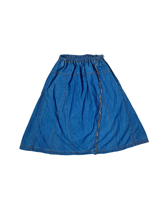 North Style Denim A-Line Midi Skirt - XL