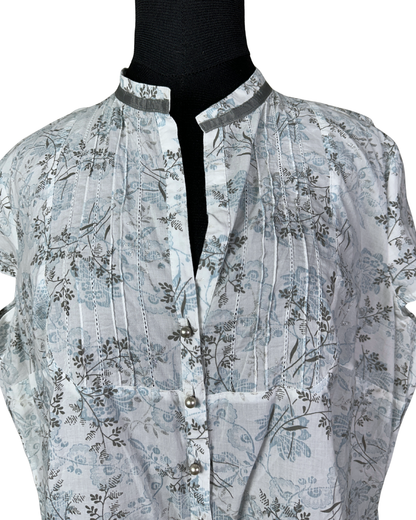Vintage Yessica Floral Pearl Button Women's Shirt XL