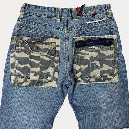 EP-bright Camo Denim Men's Jeans 30