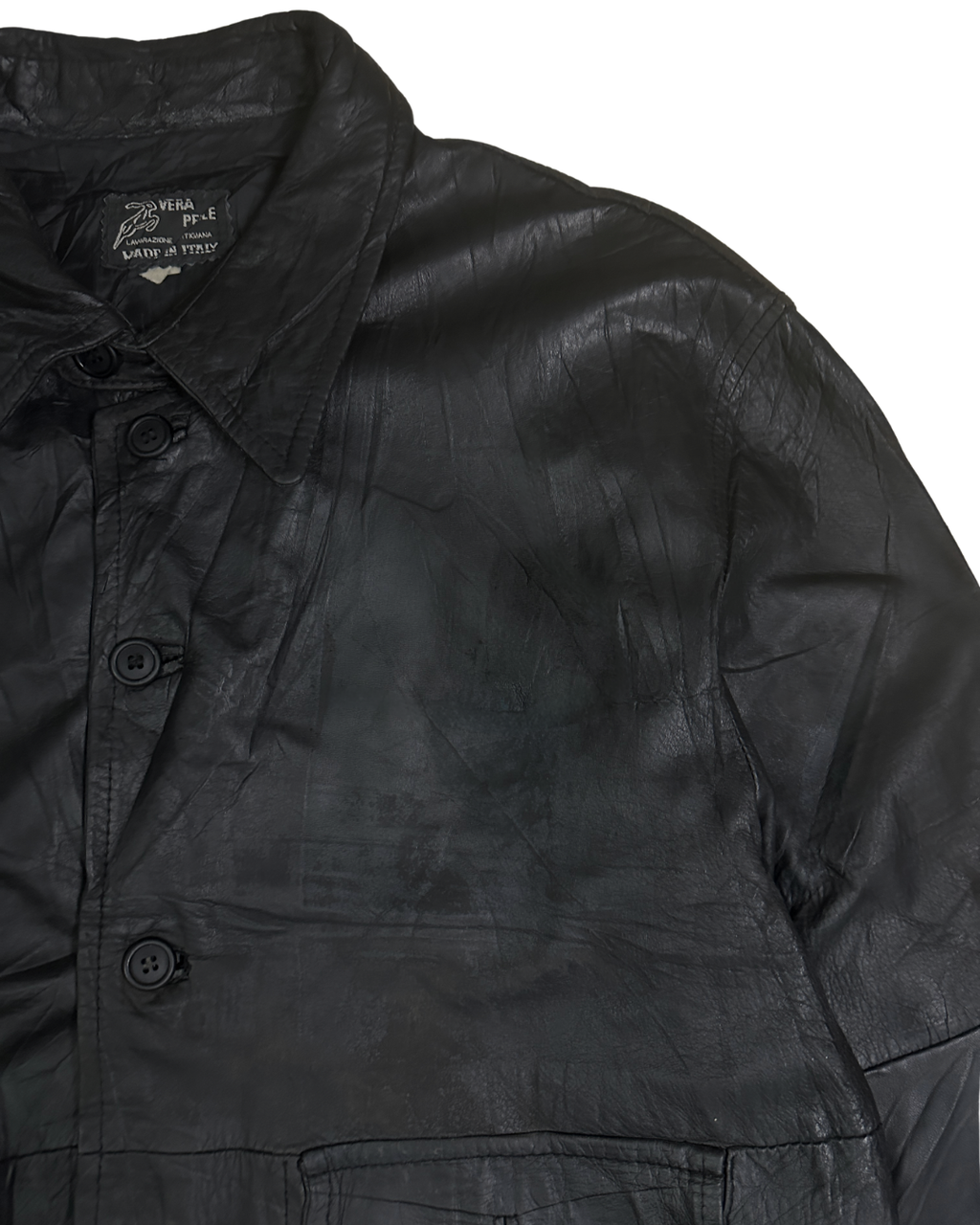 Vintage Genuine Leather Jacket Large