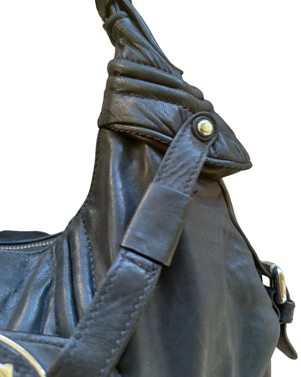 Y2K Just Cavalli Leather Shoulder Bag
