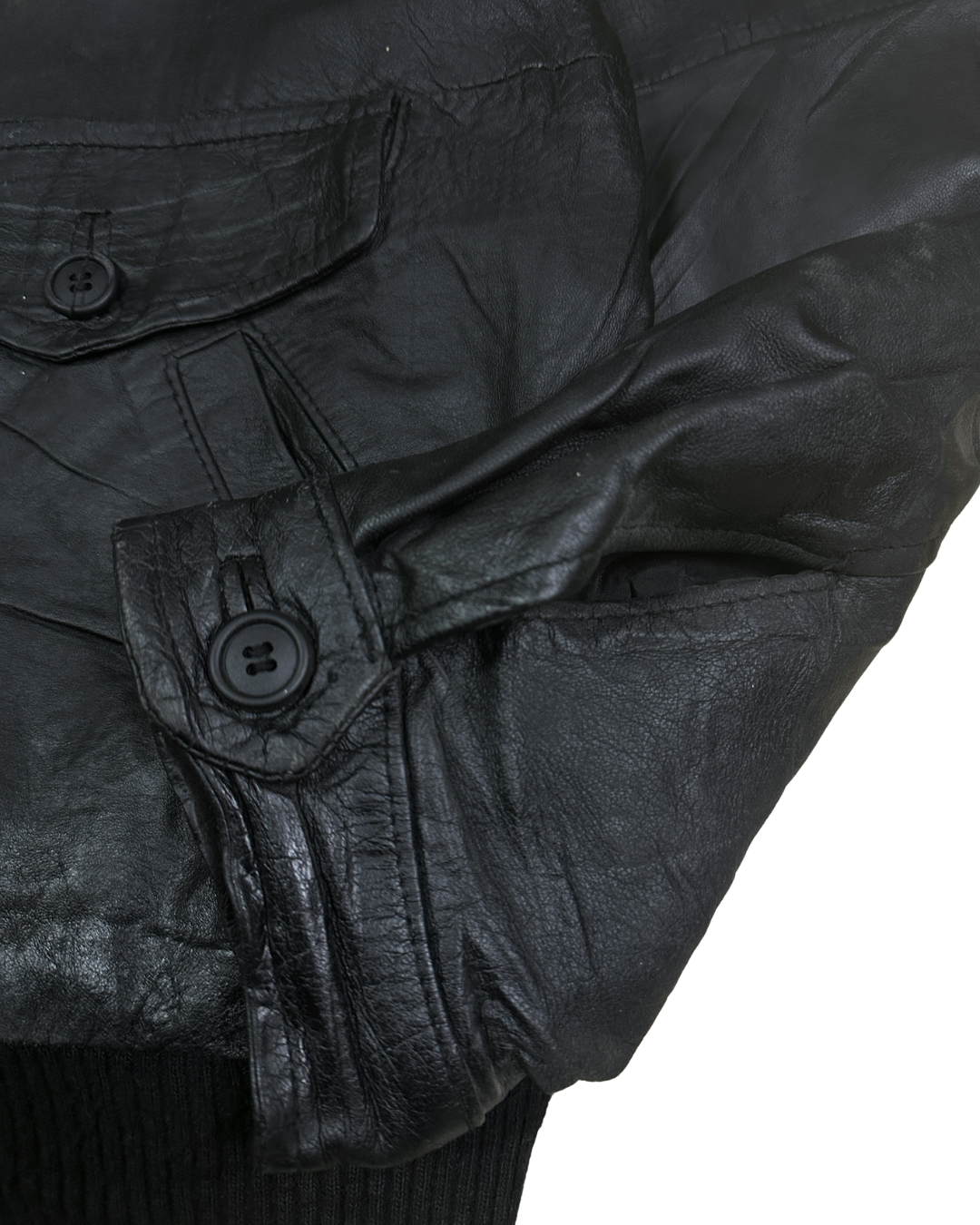 Vintage Genuine Leather Jacket Large