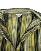 Y2K Striped Fish Hook Closure Women's Fitted shirt