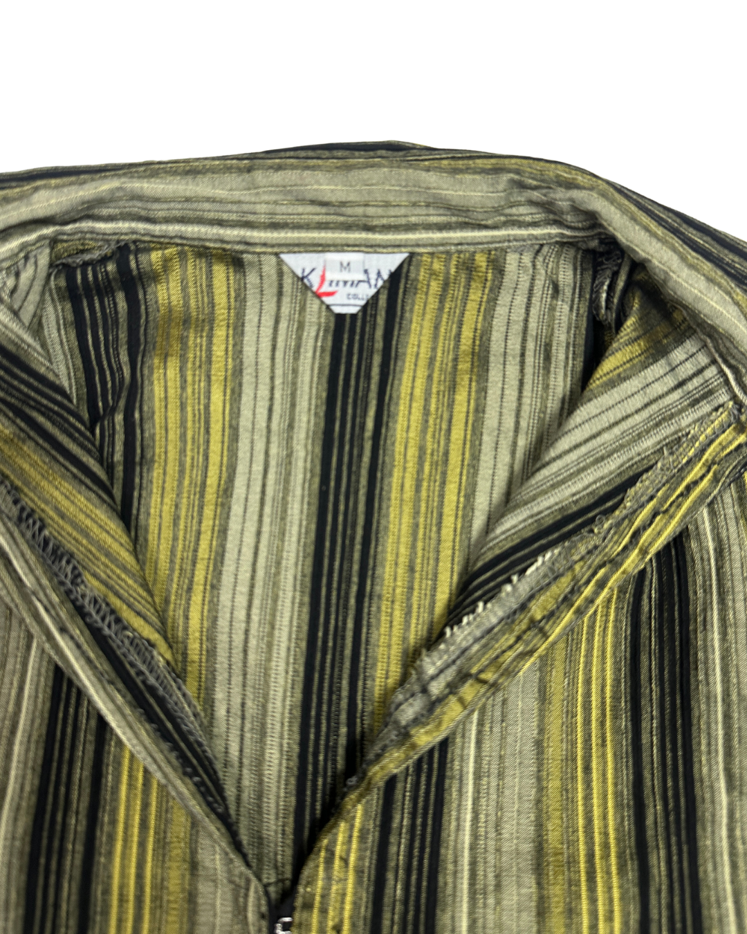 Y2K Striped Fish Hook Closure Women's Fitted shirt