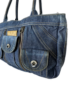 Esprit Y2K Multi-Pocket Denim Shoulder Bag