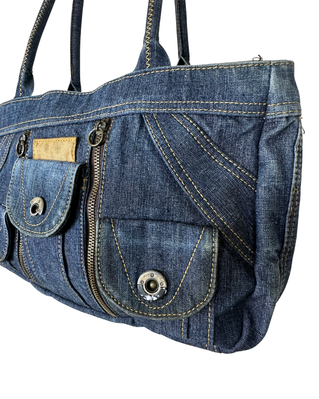 Esprit Y2K Multi-Pocket Denim Shoulder Bag