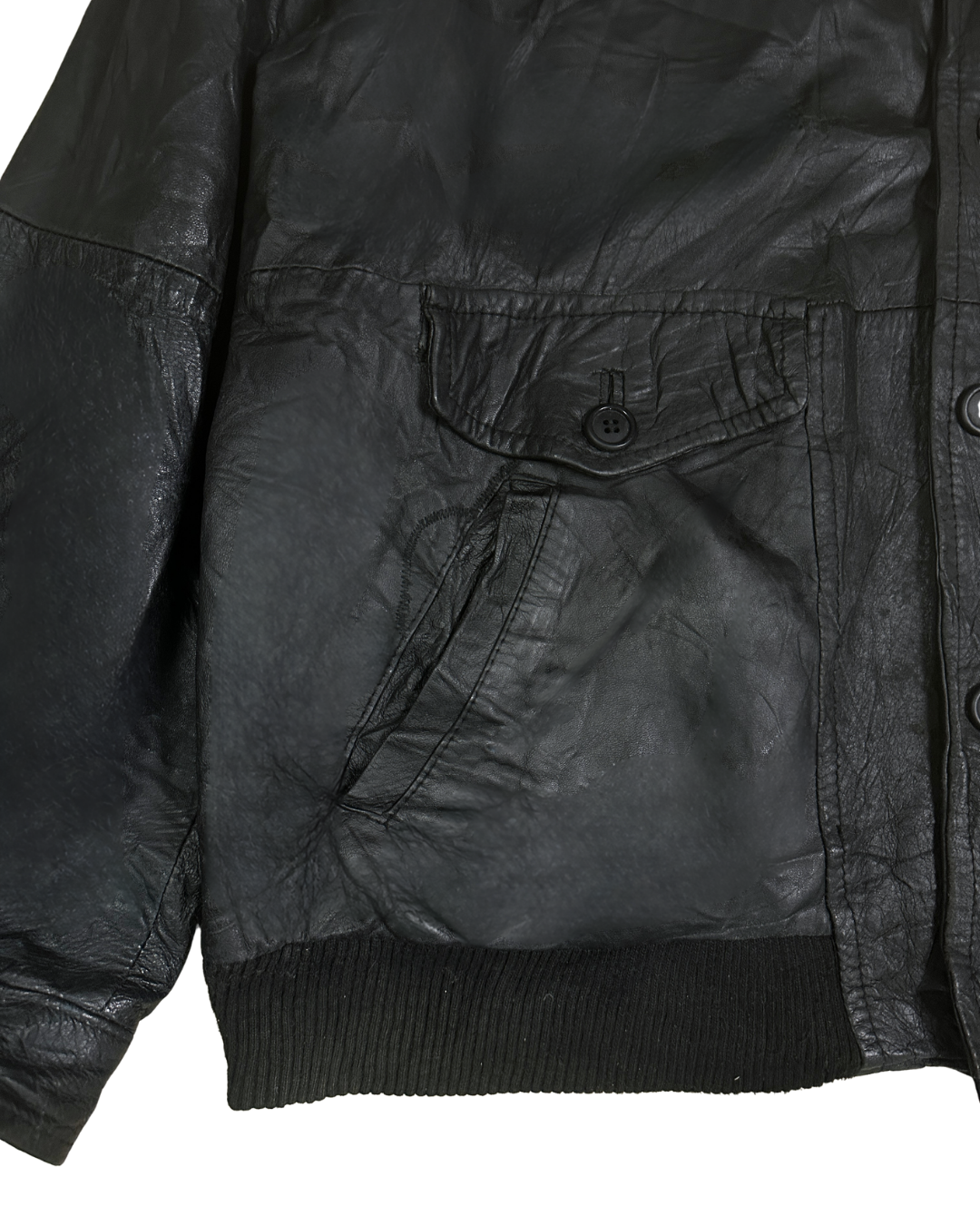 Vintage Genuine Leather Jacket Large