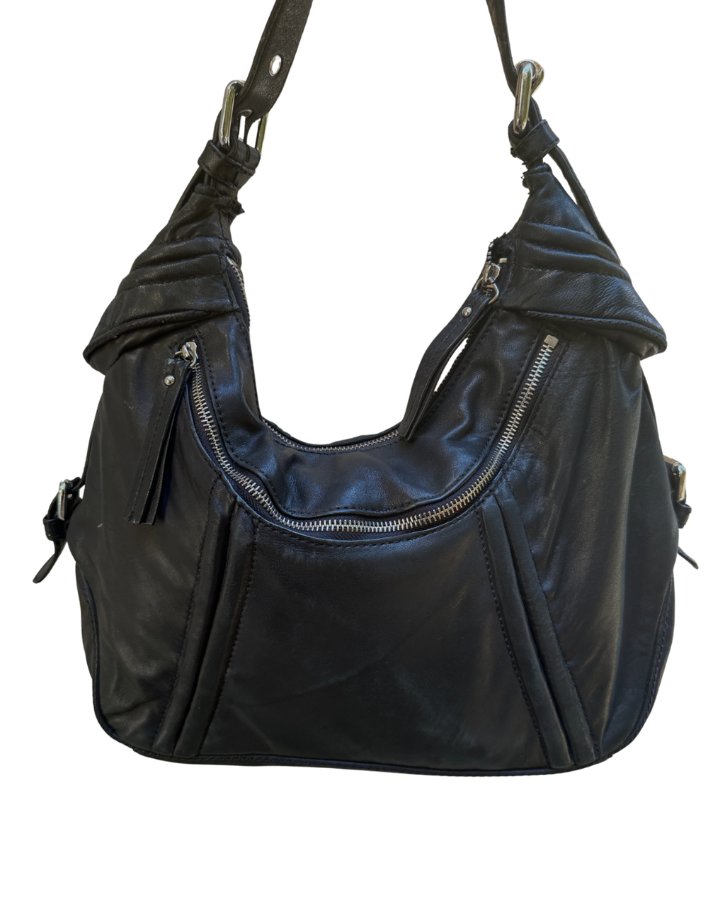 Y2K Just Cavalli Leather Shoulder Bag