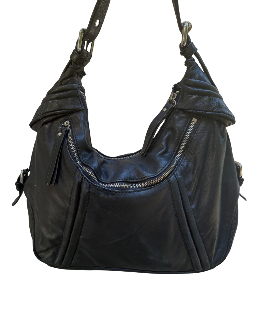 Y2K Just Cavalli Leather Shoulder Bag
