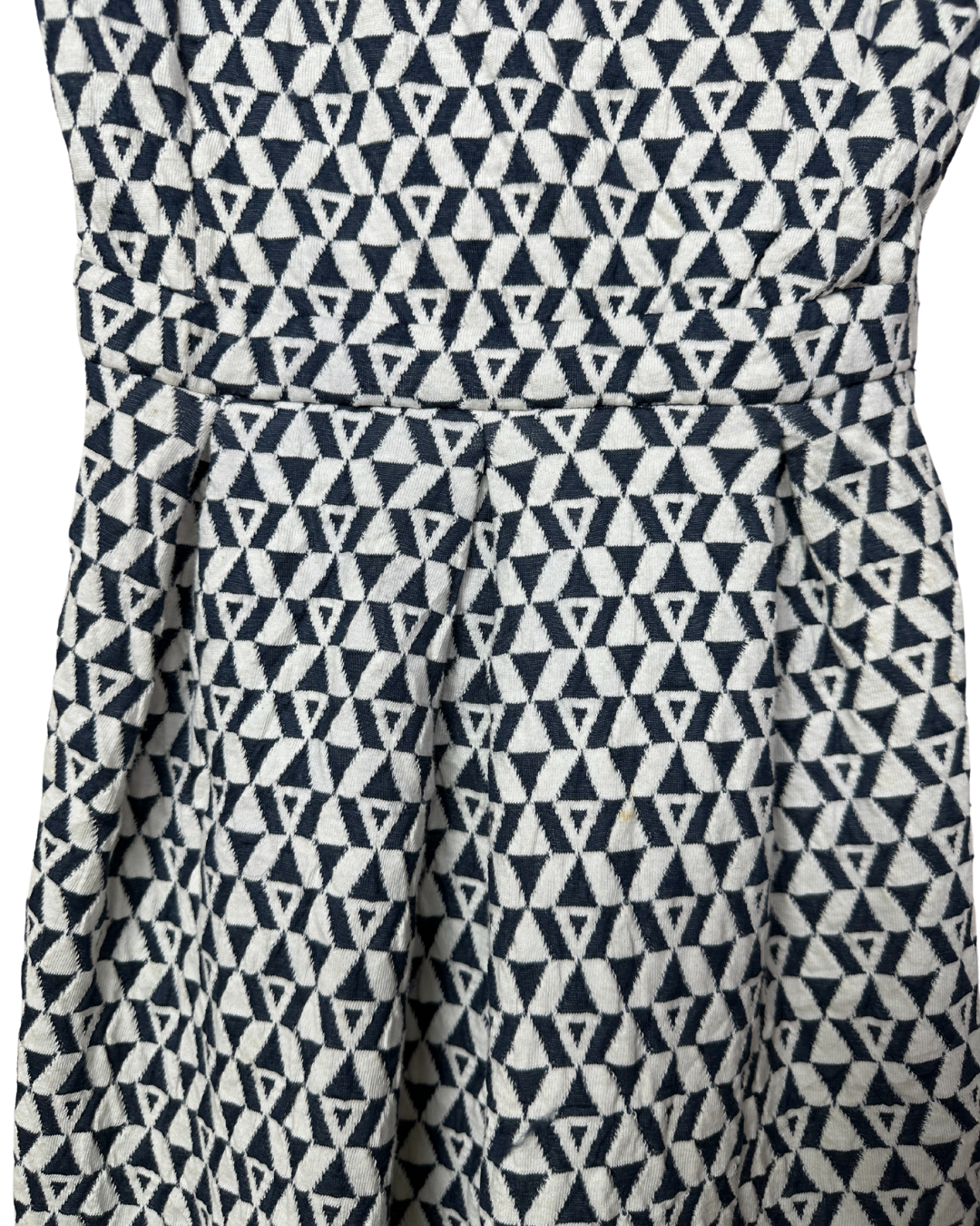 Geometric Fit-and-Flare Dress Small