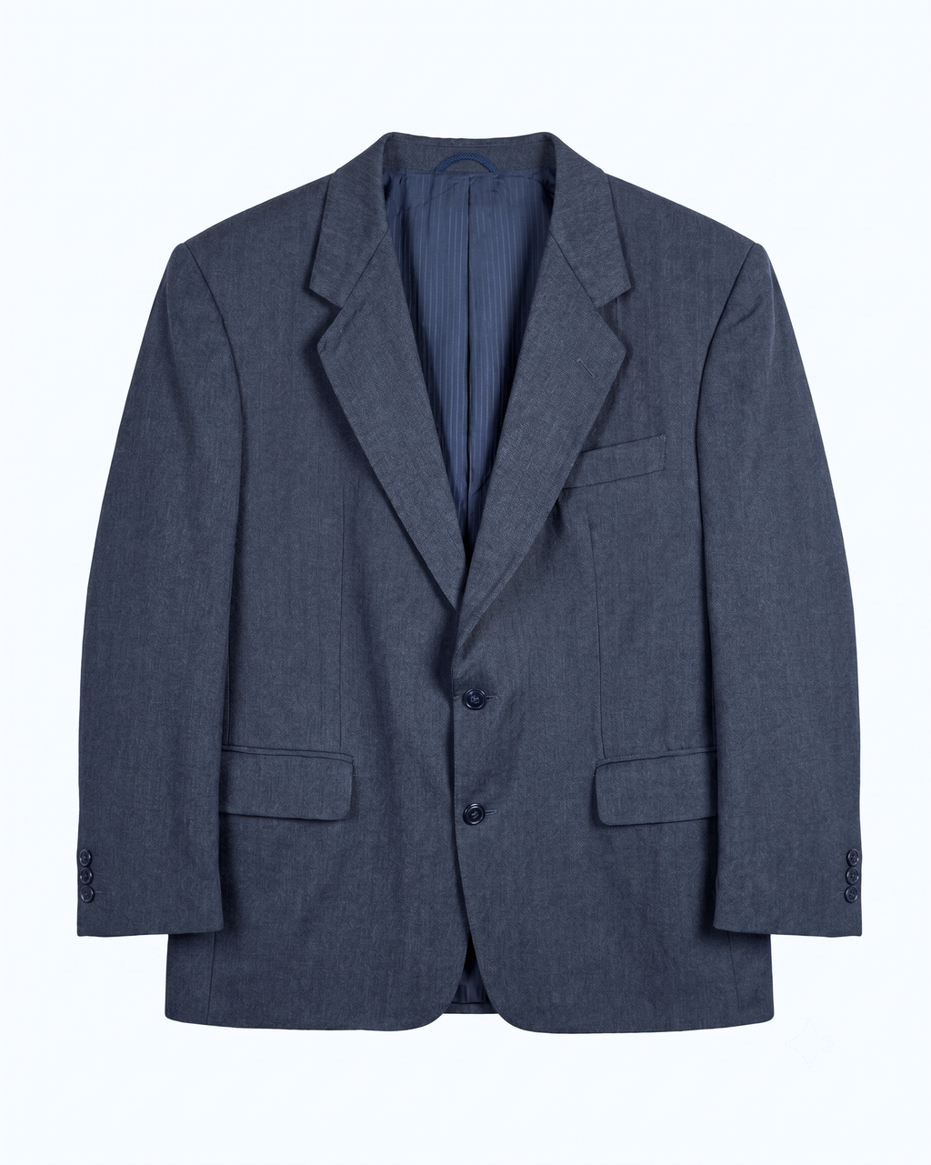 Vintage Weller Pure New Wool Blue Blazer (Swiss Fabric) - 2XL