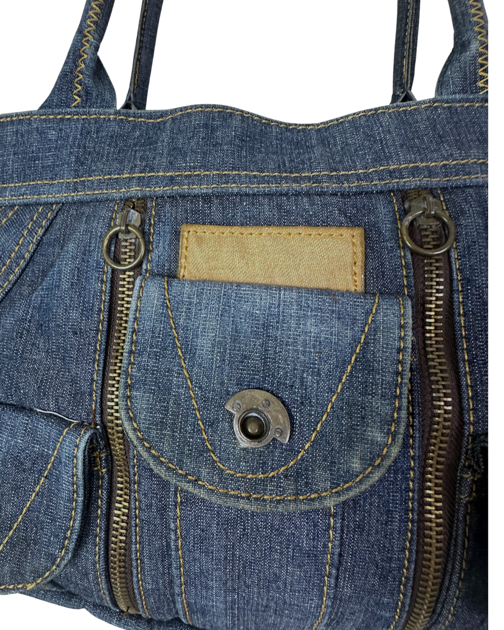Esprit Y2K Multi-Pocket Denim Shoulder Bag