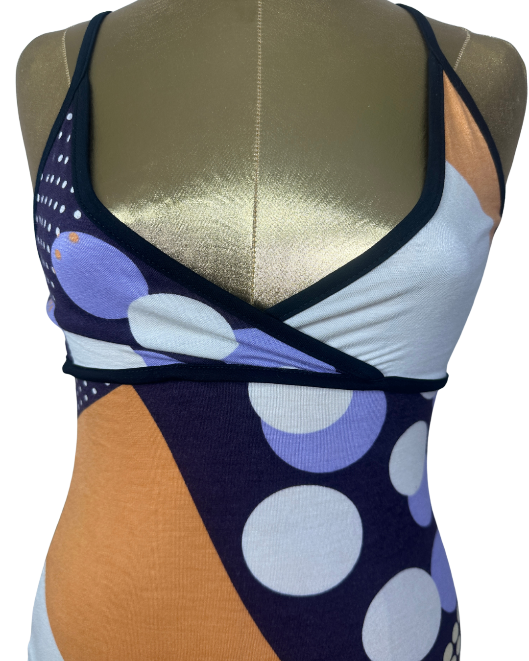 Y2K Abstract Geometric Polka Dot Cami - Small