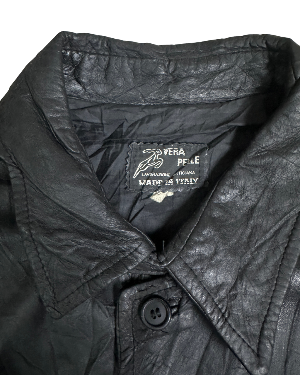 Vintage Genuine Leather Jacket Large