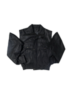 Vintage 80s/90s 2in1 Genuine Lambskin Leather Vest / Jacket with Detachable Sleeves