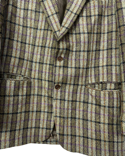 Vintage Profili Italiani Checkered Wool Blazer