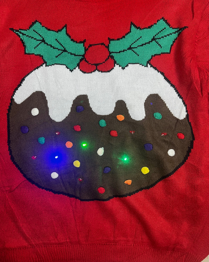 LED Light-Up Christmas Sweater  Large