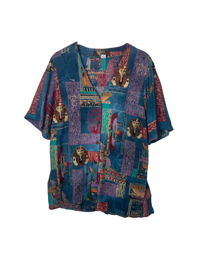 Ancient Egyptian Pattern Blouse