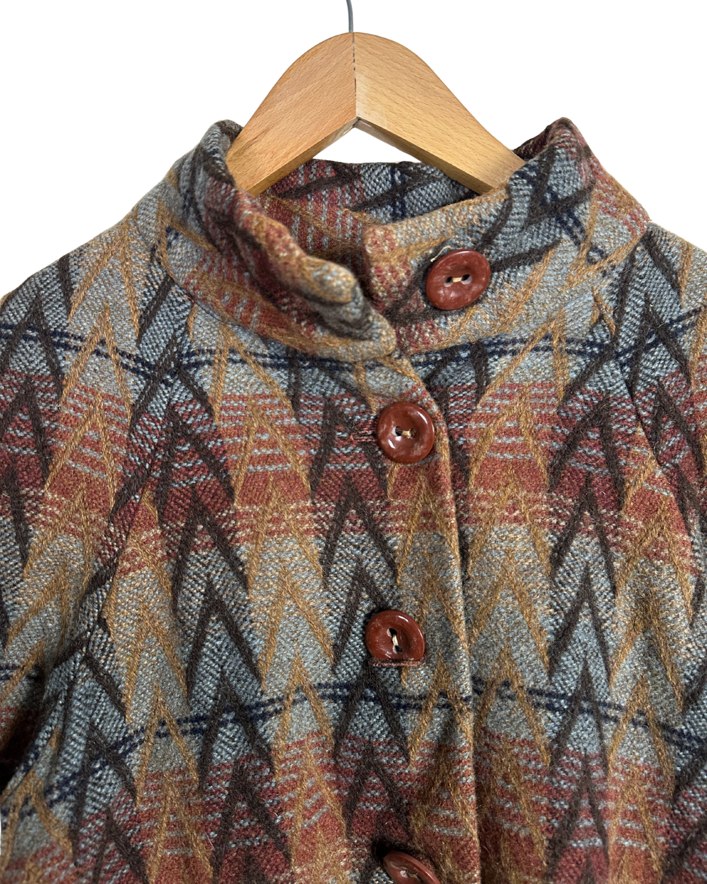 Vintage Wool-Blend A-Line Women's Coat